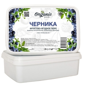 Пюре замороженное Черника Organic Bar 1 кг